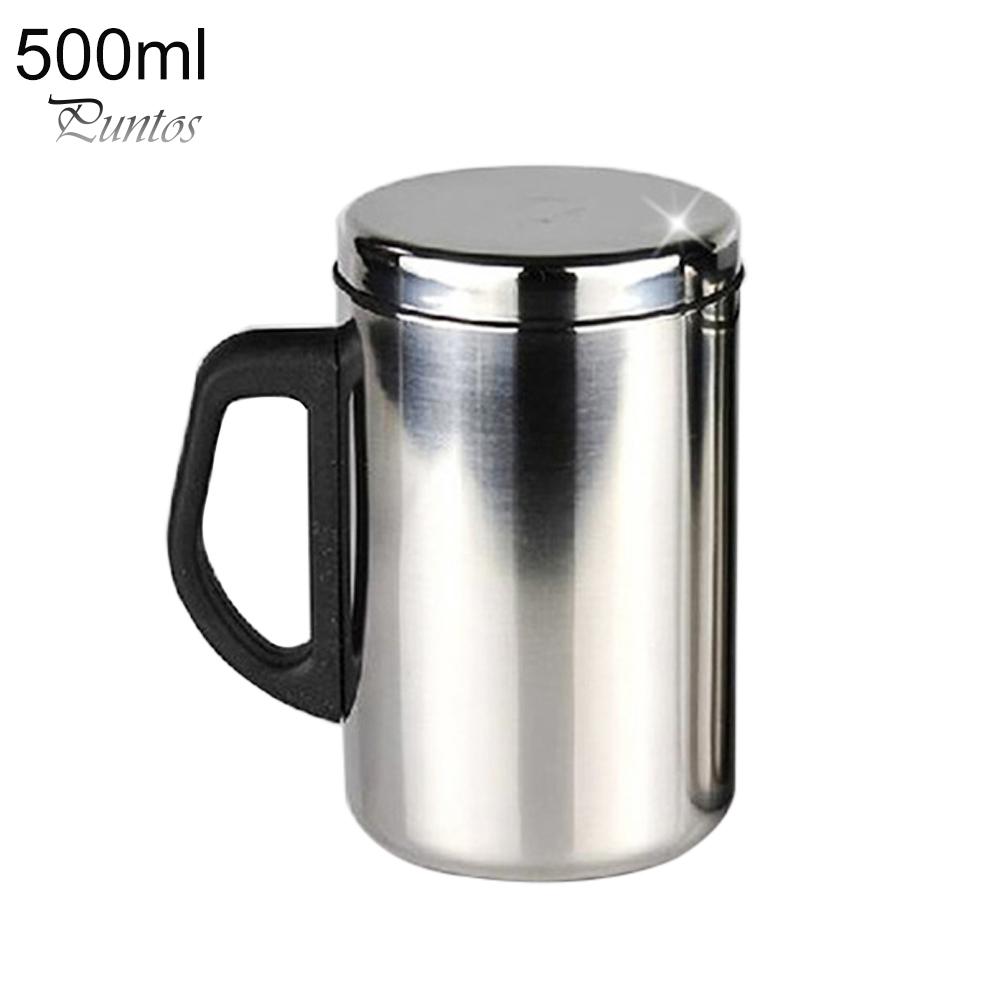 Points 350/500ml Gobelet de voyage à double paroi isotherme Tasse à café Tasse à bière Tasse à thé