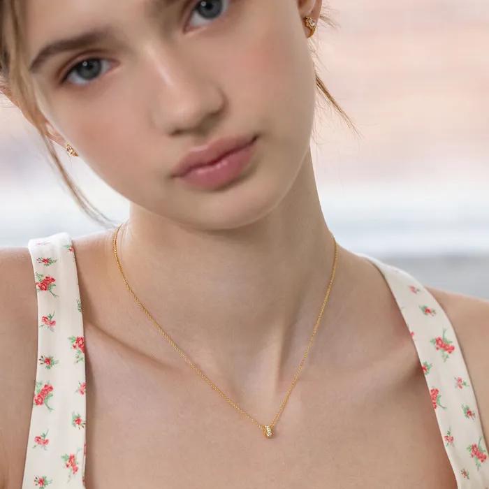 (Silver 925) Glow Egg Ring Necklace NZ2468