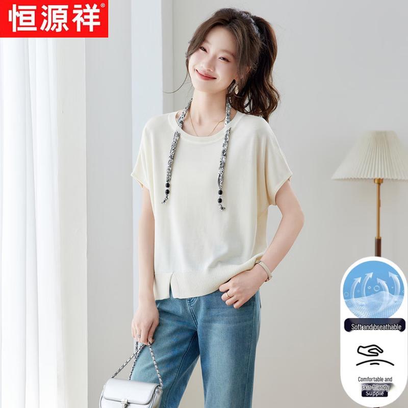 

Hengyuanxiang Women s Round Neck Short Sleeve T-Shirt XXL