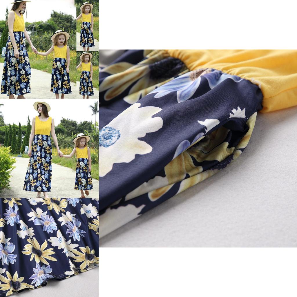 Matching Clothes Family Women Girls Mother And Daughter Floral Dresses New