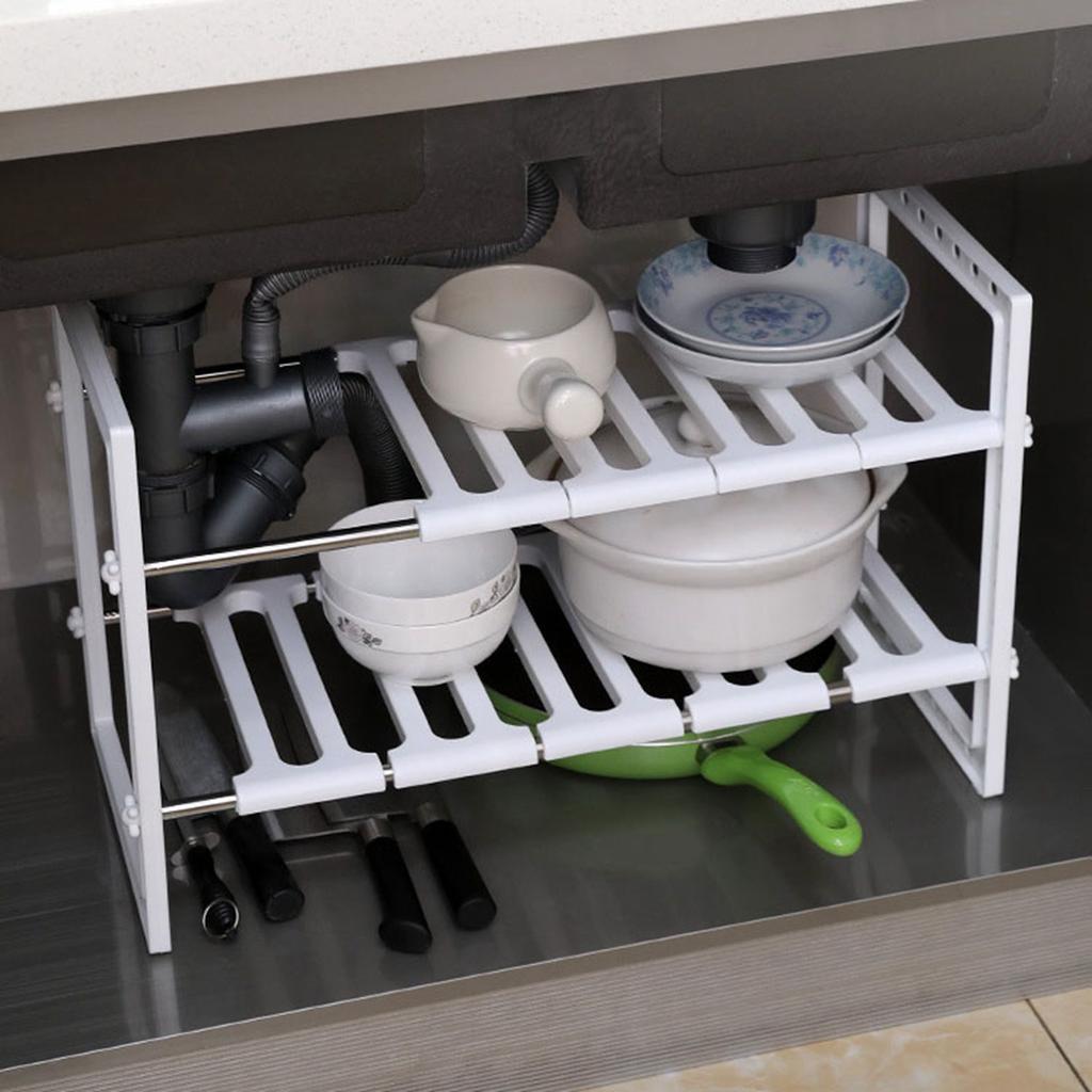 Organizer pod zlewem, wysuwana, dwuwarstwowa, wielofunkcyjna półka pod zlewem, półka R