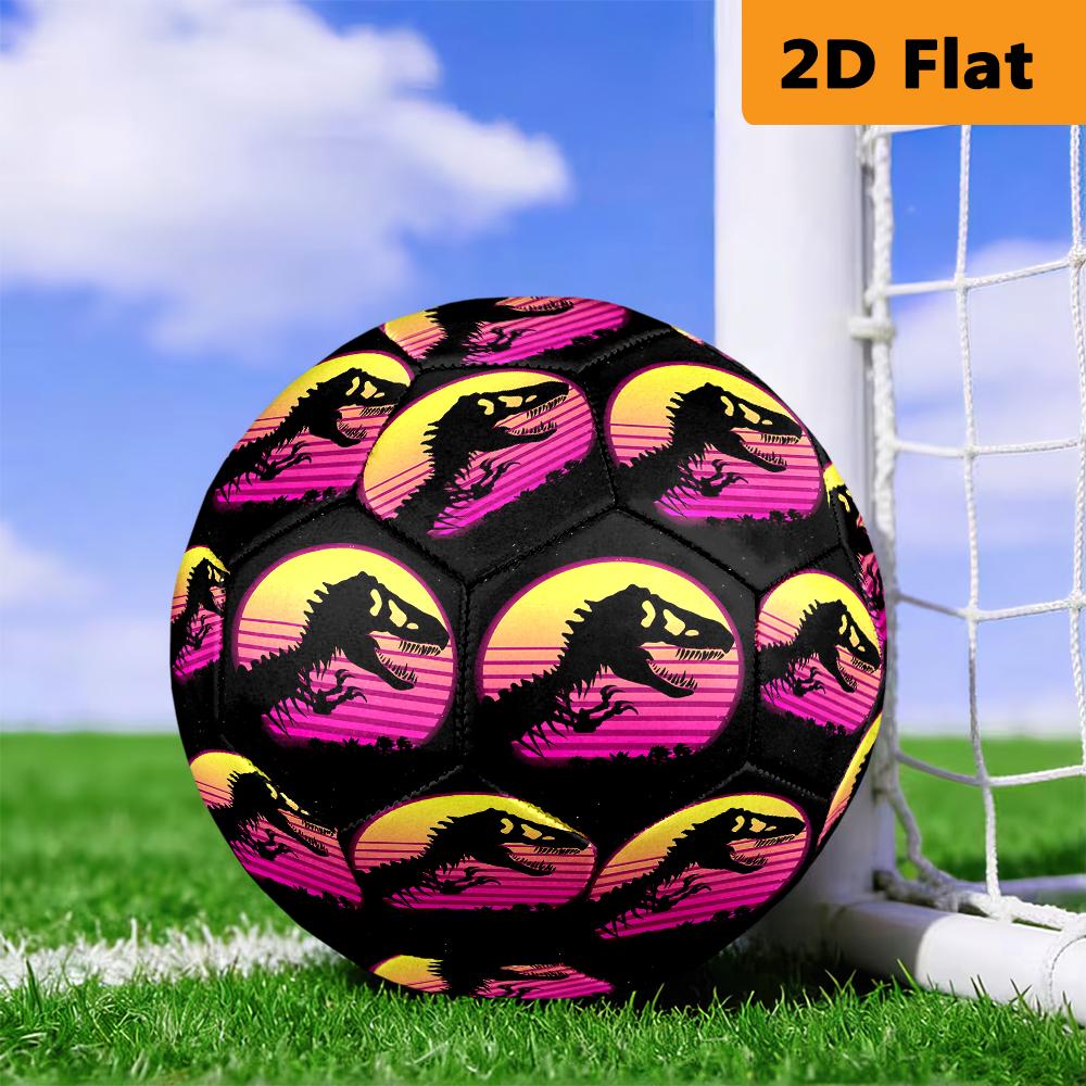 Retro Synthwave Dinosaur Sunset Football Suitable For Both Training And Competition Suitable For Training Competition And Indoor And Outdoor Sports