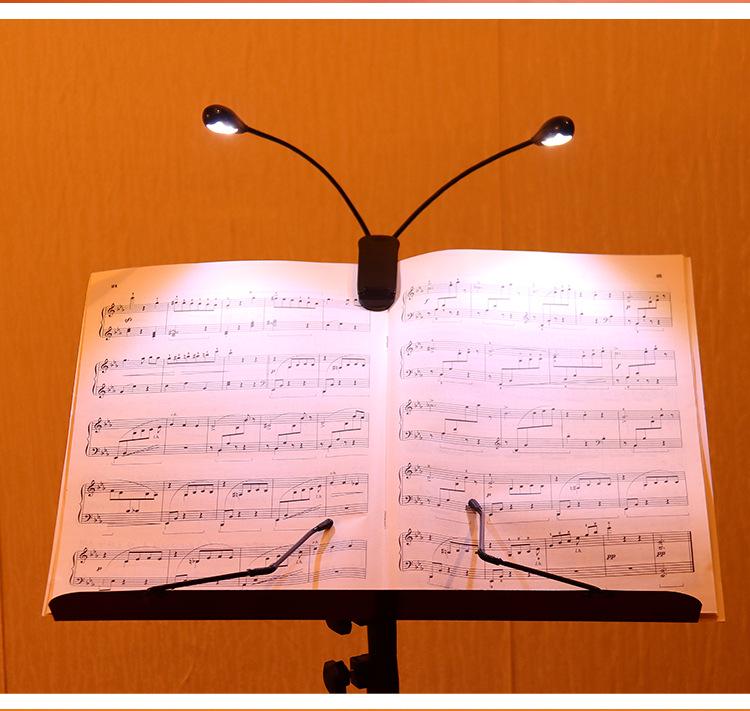 Compact Dual-Use Table & Sheet Music Lamp with Eye Protection for Dorms, Pianos, and Violin Stands