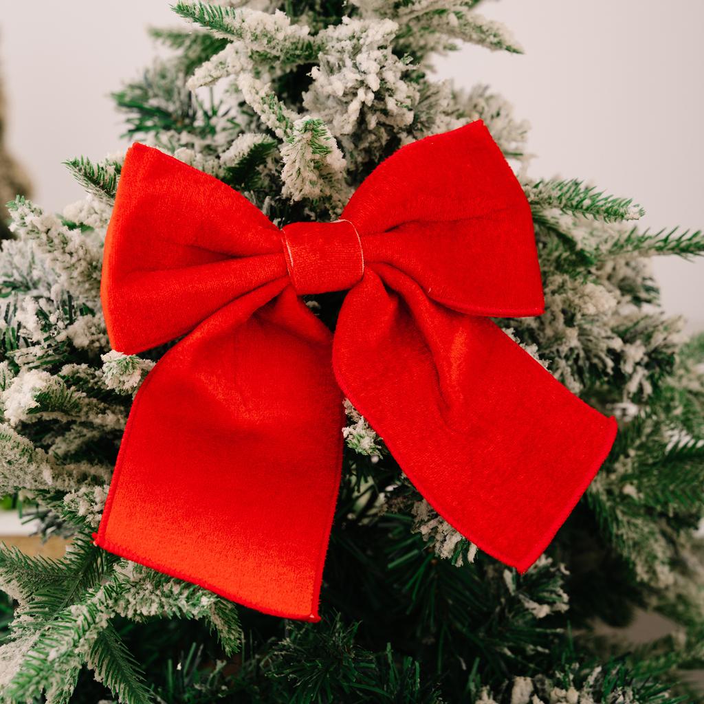 Festive Velvet Ribbon Elegant Velvet Bow Ornament Christmas Party Decorations Handcrafted Christmas Tree Decorations For Indoor