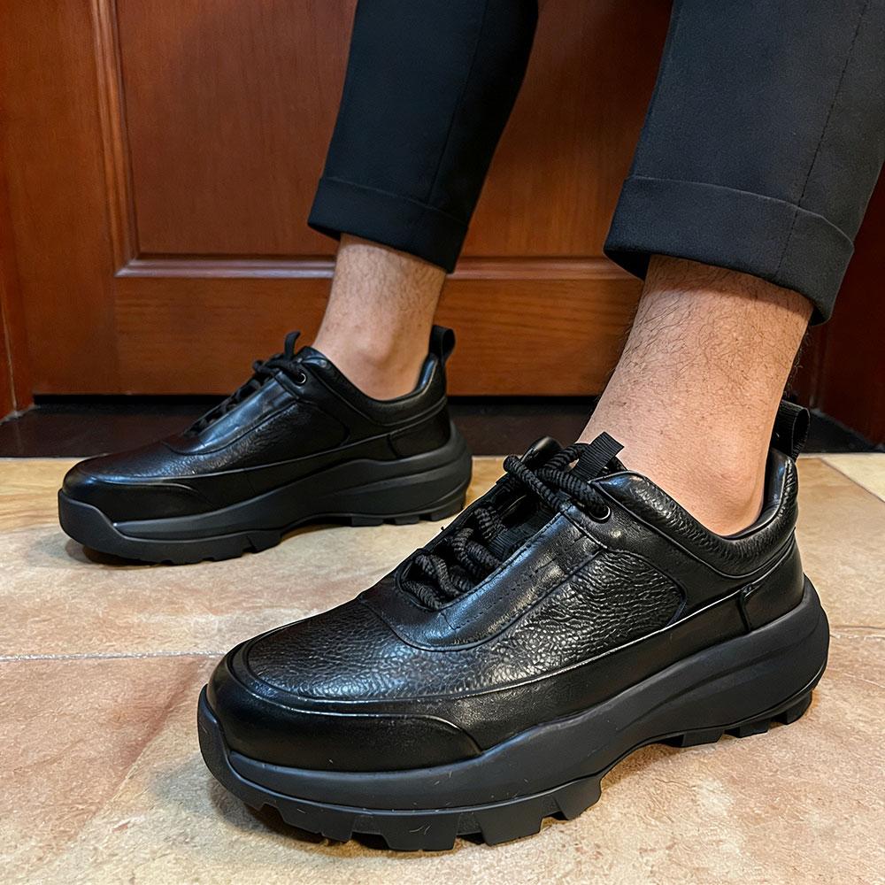 Men's Genuine Leather Business Loafers Men Casual Shoes Soft Sole Lace-Up Comfortable Slip-On Shoes Classic Oxfords in Black 38-44