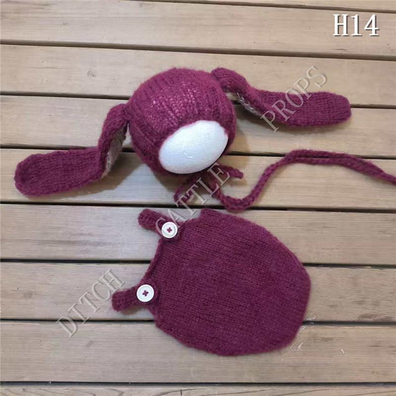 Newborn Photography Props Mohair Shorts Rabbit Big Ear Hat Studio Clothing