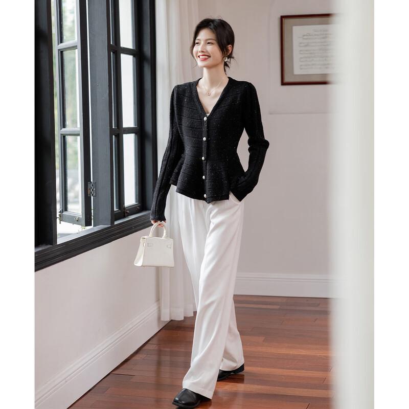 MOCANA Women's Retro V-Neck Knit Cardigan