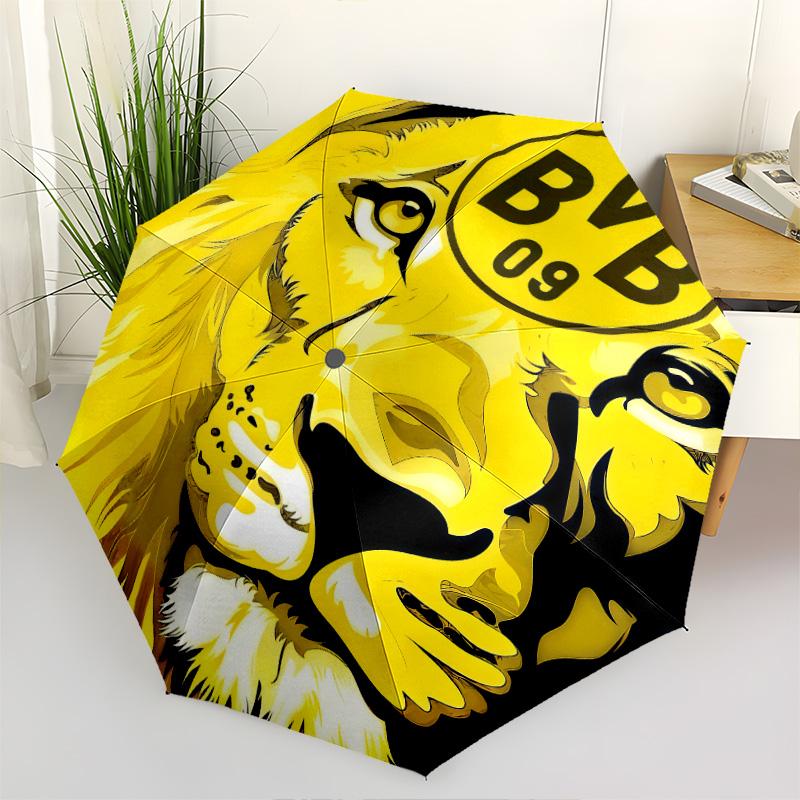 1 PC Automatic Folding Umbrella - Bvb Pattern Portable Foldable Design With 8 Ribs Christmas Birthday Gifts