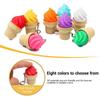 Anti-Stress Ice Cream Cone Keychain 1Pcs Soft Calming Finger Button Fidget Toy for Office Workers Anxiety Relief