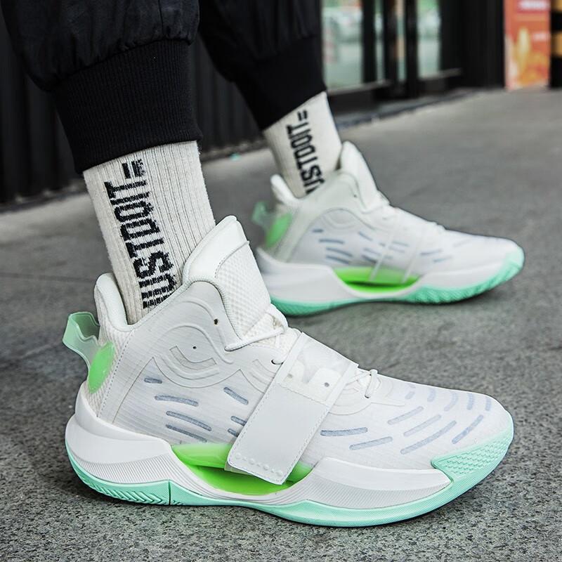 

Basketball shoes men s shoes shock absorption lightweight soft sole mesh breathable shoes non-slip and wear-resistant actual combat high-top boots 45 слоновая кость