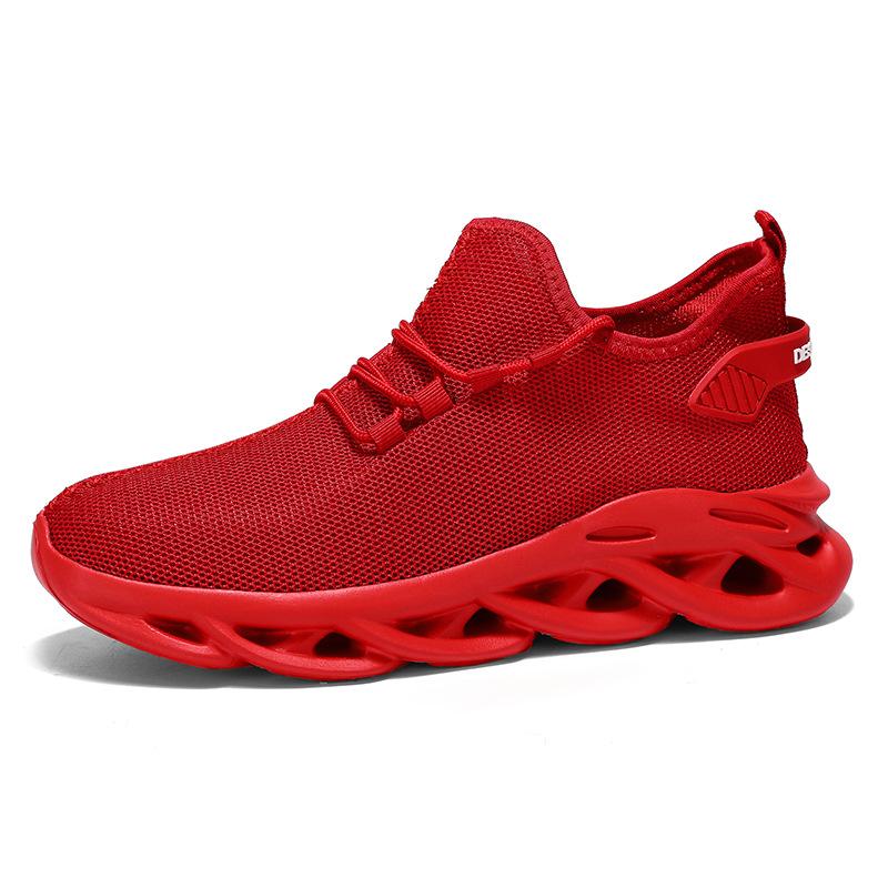 Large Size Hot-size Flying Woven Sports Shoes Mosaic Sole Running Shoes Casual Mesh Shoes
