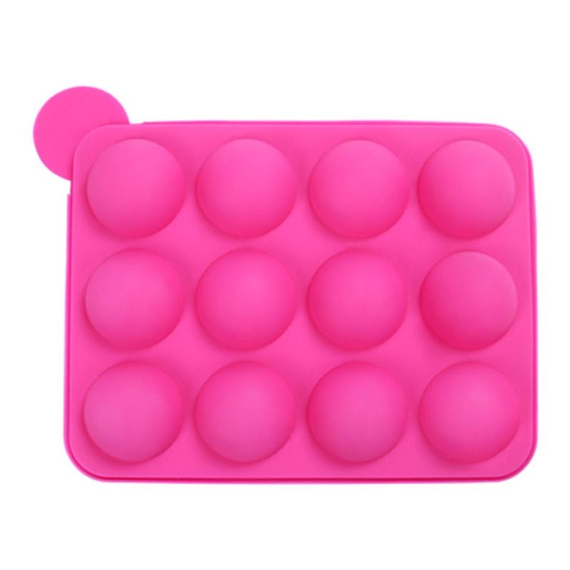 2 Pieces Silicone Jelly Candy Pudding Lollipop Chocolate Mold, Cake Baking Mold, 12-Cavity