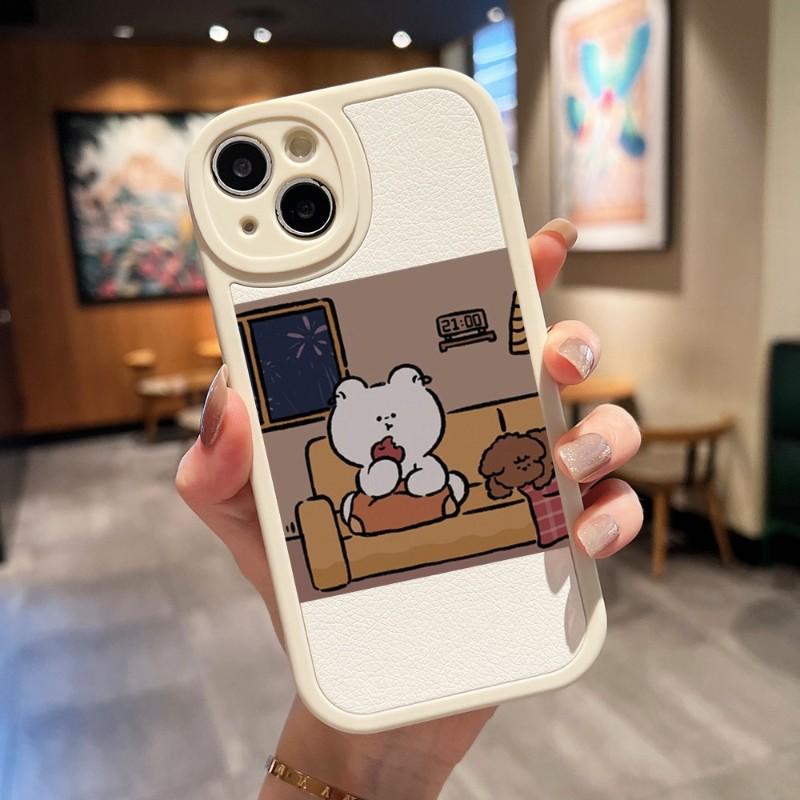 

Чехол для телефона с рисунком милого медведя для Apple Iphone 13 14 Pro 11 12 Mini Max X Xr Xs 8 7 Puls, силиконовый чехол из овечьей кожи iPhone 14