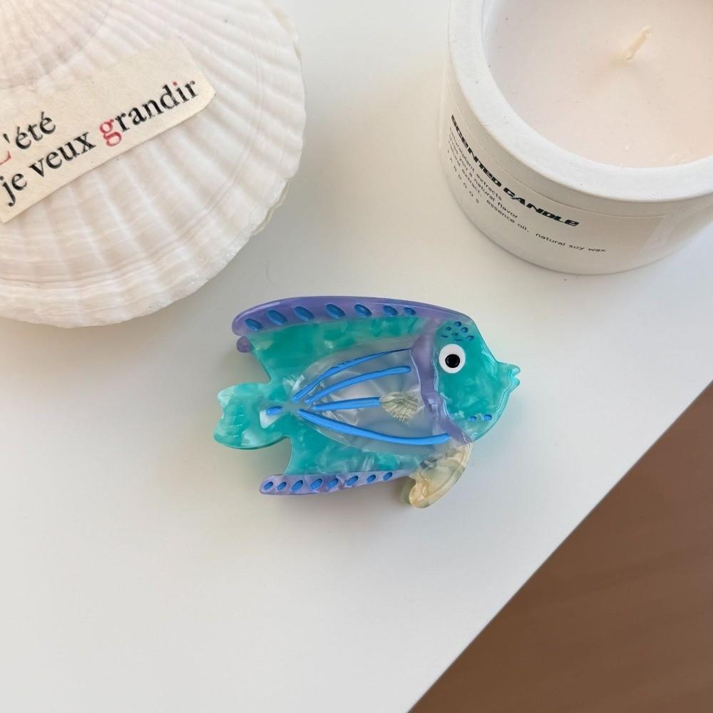 Non Slip Hair Claw Clip Cute Style Colorful Marine Acetate Hair Clips Unique Design Goldfish Shape Hairpin for Women Girls