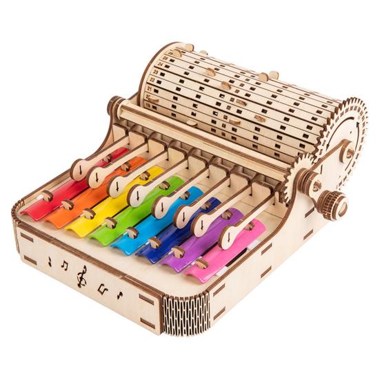 

Деревянный механический ксилофон, обучающий ксилофон для мальчиков и девочек, музыкальная машина STEM, DIY сборка, игрушка для начинающих, музыкальные инструменты для малышей