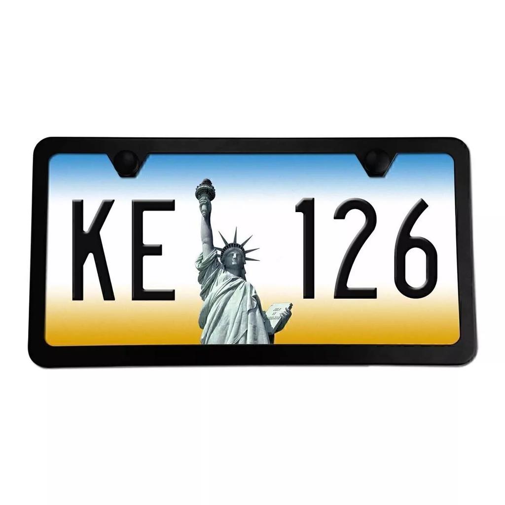 Stainless steel sharp Angle narrow edge ultra-thin license plate frame with 2 holes