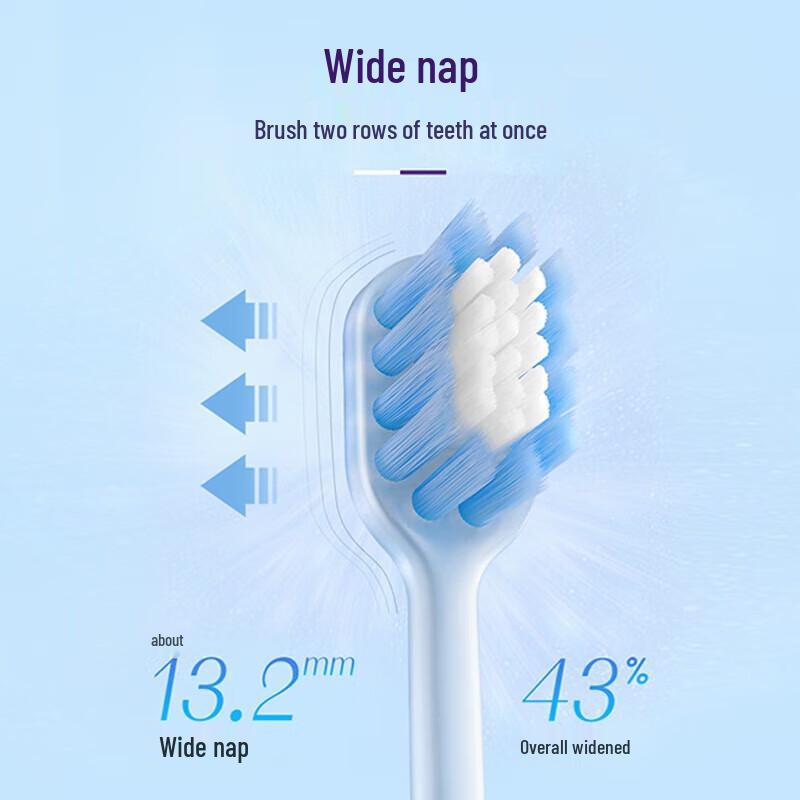 Suky Zahnbürste mit breitem Kopf und weichen Borsten, 2er-Pack