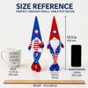 US Independence Day Faceless Gnome Figurine in Red and Blue Stripes