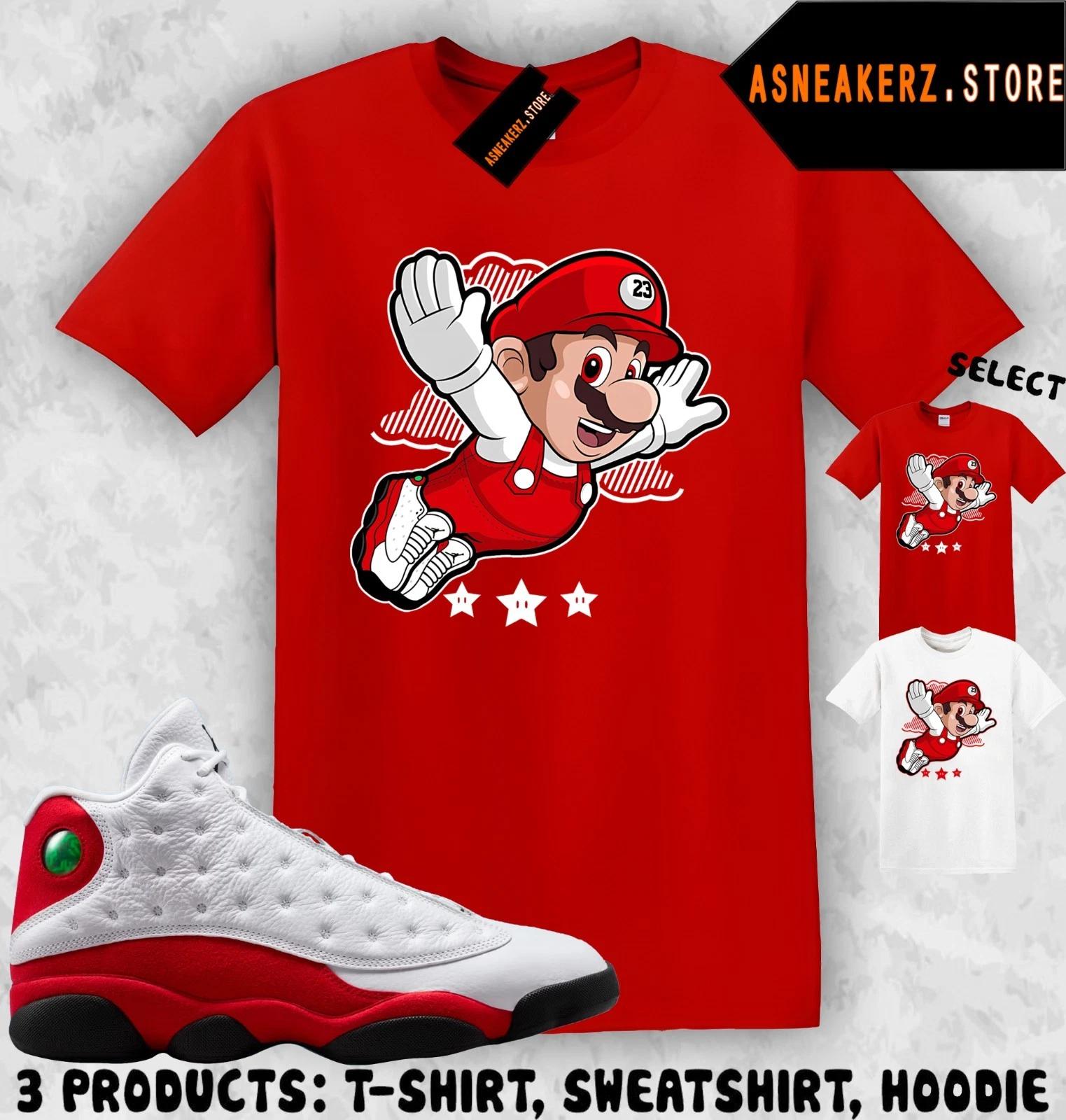 Tee Shirt Matching AJ 13 Chicago 2026 To Match Sneaker Mario Fly T shirt 3XL