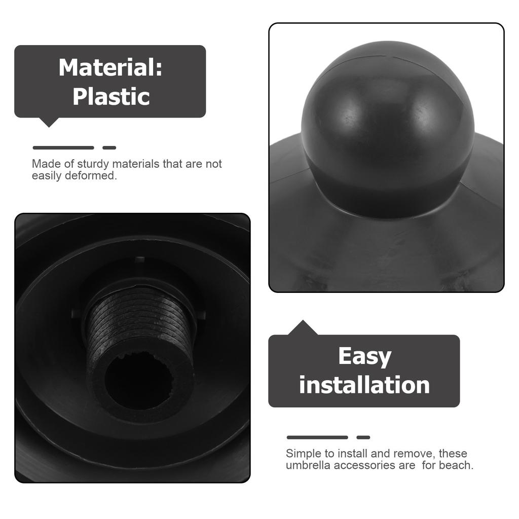 Plastic Parasol Pole Cap Umbrella Top Finial End Cover Outdoor Patio Umbrella Accessories for Repair Reuse