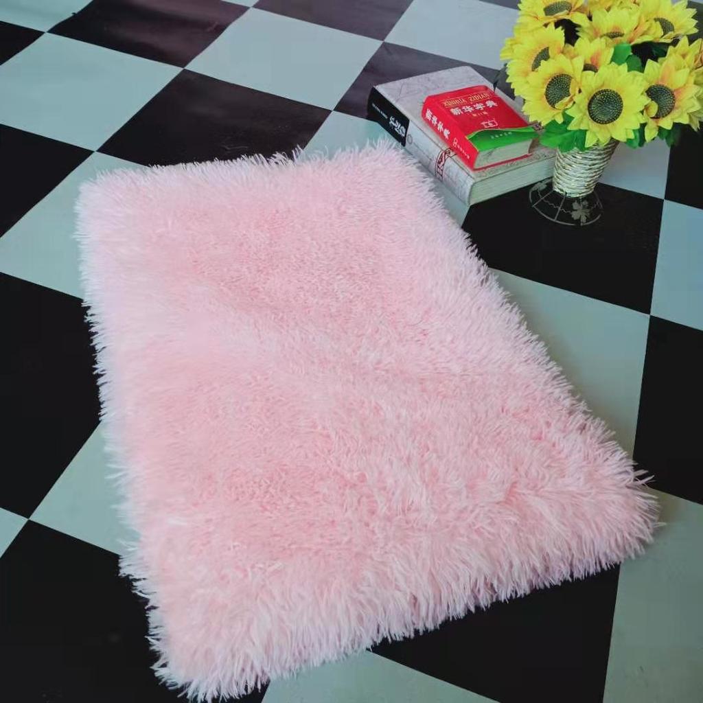 VIKAMA Modern Simple Plush Carpet Solid Color Entrance Door Mat Home Decoration Comfortable And Soft Living Room Bedroom Mat