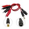 2 Alligator Clip To 1 Male Or Female Dc Power Plug Connector Adapter Dc 5.5*2.1Mm Clips Crocodile Test Leads