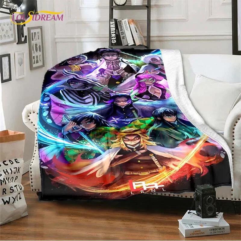Demon Slayer Anime Blanket Sofa Cover Ultra-Soft Carpet Warm Bed Sheet Bedspread Bedding Room Decor