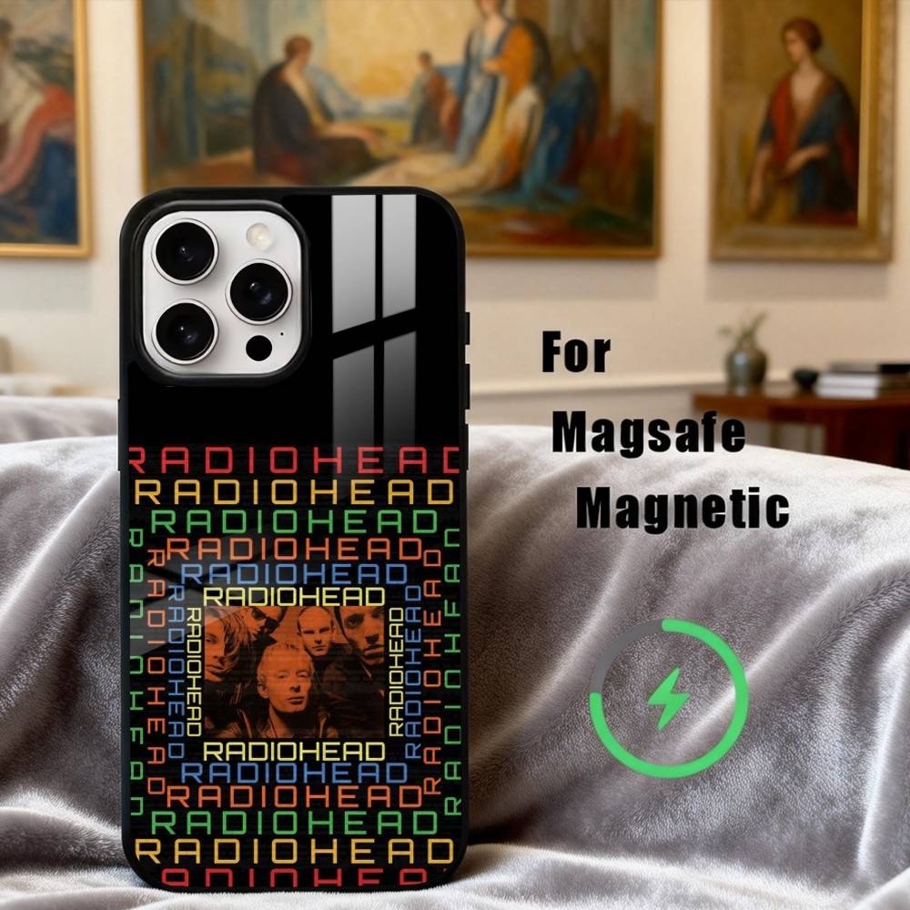 Alternative R-Radiohead -D band Phone Case For iPhone17,16,15,14,13,12,11 Plus,Pro Max Magnetic For Magsafe Wireless Charging