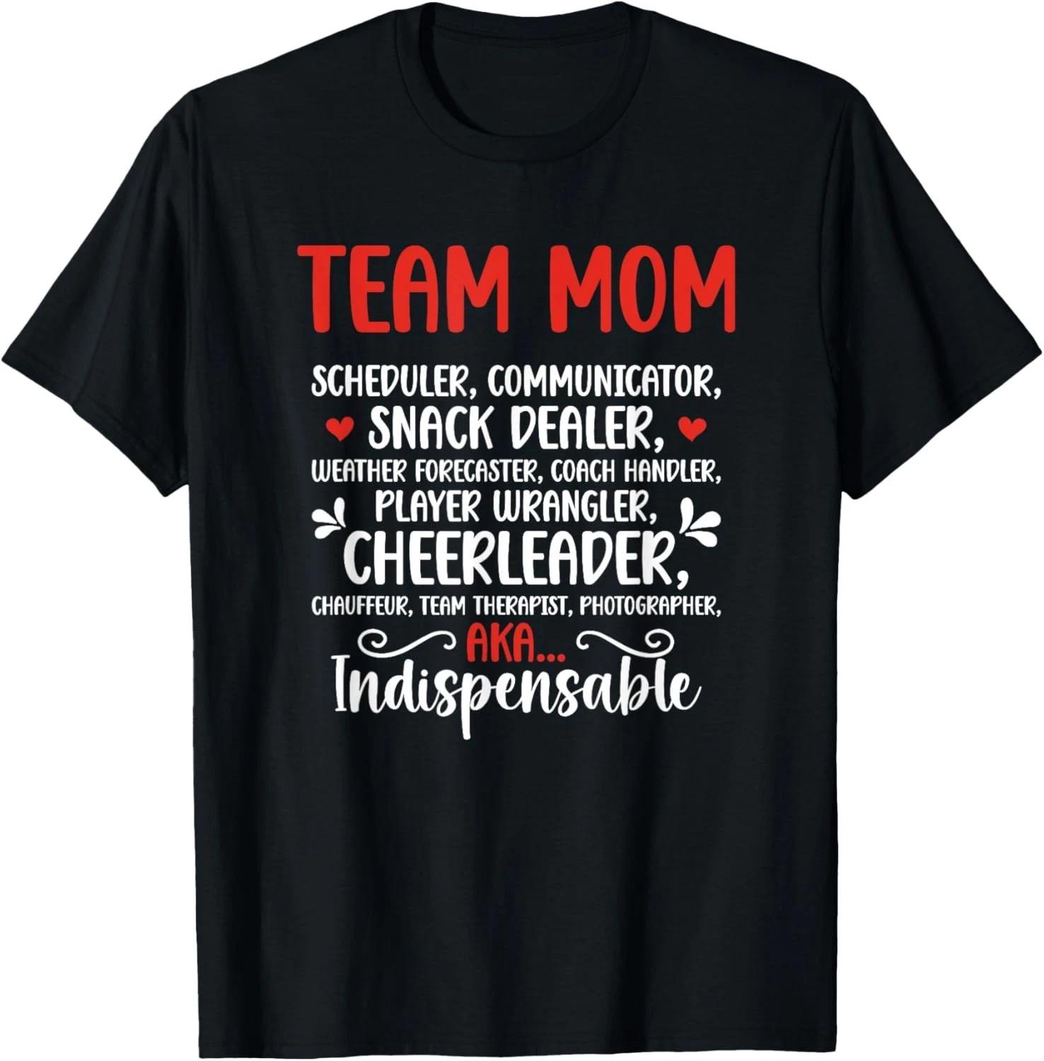 

Team Mom Appreciation Black Women_s Modern Mother_s Day Gift Unisex T-Shirt M
