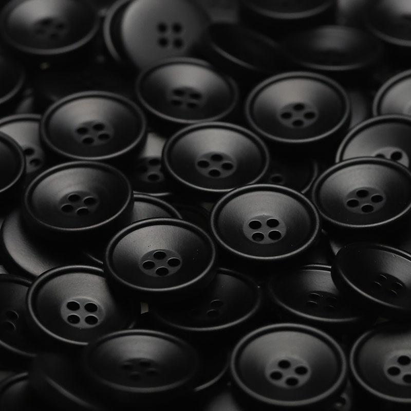 Furnitură, Nasture Rotund cu Patru Găuri din Rășină, Vopsea Spray Îngroșată, Nasture pentru Palton din Nailon cu Două Fețe, Nasture pentru Costum, Nasture pentru Pulover.
