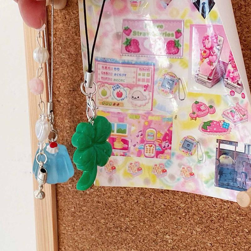 Enkel fyrklöver nyckelring Kreativ Utsökt fyrklöver Lucky Keychain Nyckelring Julklappstillbehör