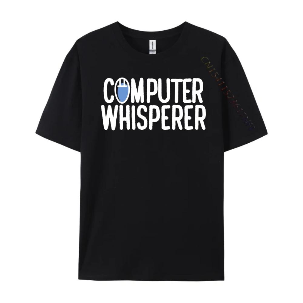 Pc Nerd Techie IT Technicus Computerfluisteraar Blauw En Wit Grafische T-shirts Dames Klassiek Grappige Cadeaus Grote Maten