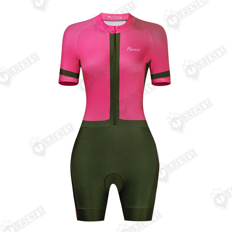 

FRENESI Велокостюм с головой волка - Летний с коротким и длинным рукавом, Цельный костюм для триатлона. X-Large