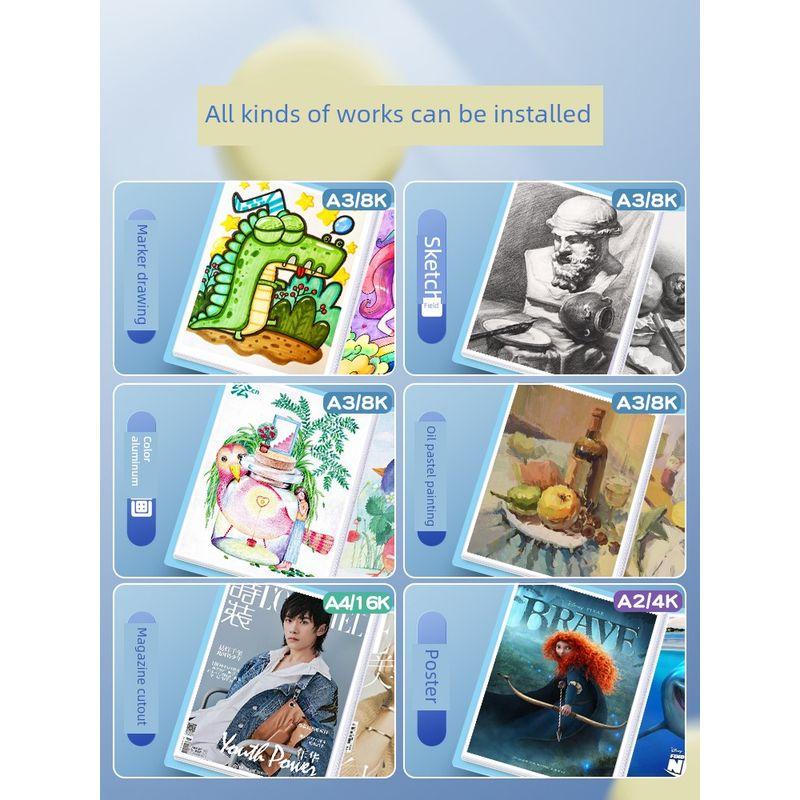 Board Painting Collection Collection 8 Open A3/A2/8K/4K Painting Favorite Art Materials Drawing Paper Folder Storage Bag A4 Award Sketch Preservation