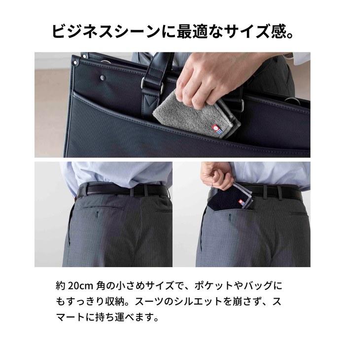 [Aso] Imabari Towel Cotton 100% Hand Towel Reversible Compact Made In Japan Men's Absorbent Durable Businessman Handkerchief BIZ
