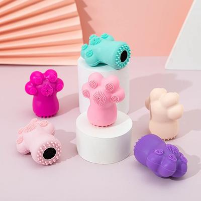 Neue Gesichtsreinigungsbürste aus Silikon mit Katzenpfoten-Motiv, Massagebürsten, tragbarer Gesichtsreiniger mit weichem Schwamm, porentiefe Reinigung, Make-up-Tool
