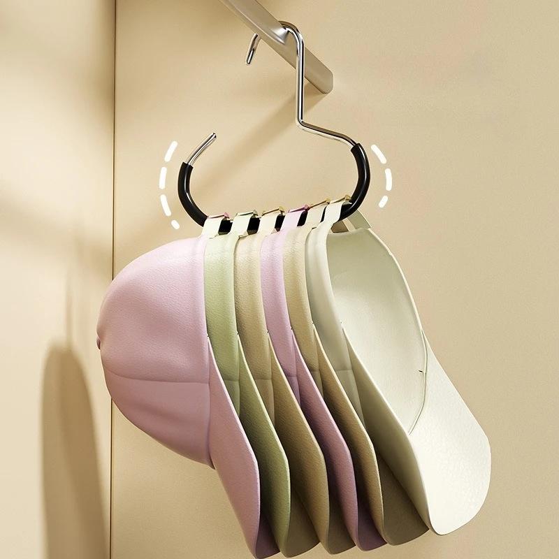 1pcs Durable Circle Ring Hat Hanger Non-marking Non-slip Dormitory Wardrobe Inner Hanging Hook Scarf Towel Tie Hanging Rack