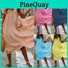 Elegant Women Fashion Maxi Dress Short Sleeve Solid Color Casual Boho Kaftan