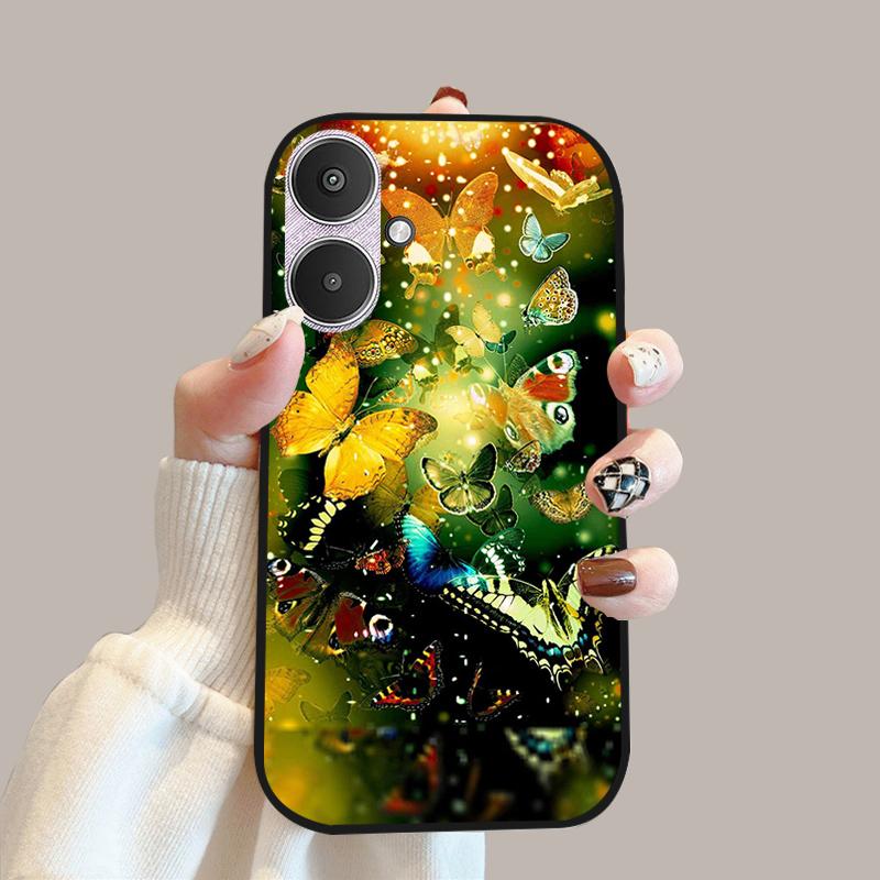 For Xiaomi Poco M6 5G Case 23128PC33I Silicone TPU Soft Phone Cover Cases For Redmi 13C 13R 5G Fashion Protective Fundas Shells