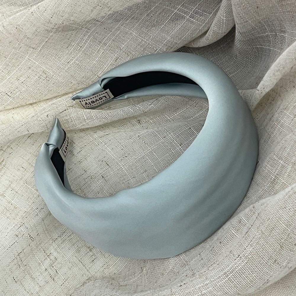 Sponge Padding Silk Hair Band Wide-Brimmed Hair Hoop Band New Satin Headband Girls
