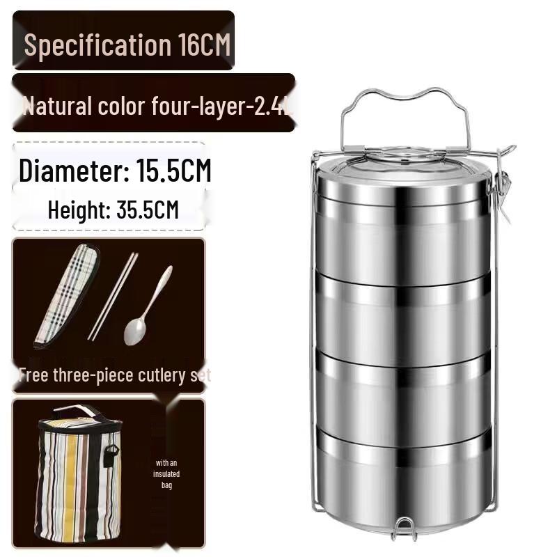 Ru Han 3-Layer Stainless Steel Insulated Lunch Box
