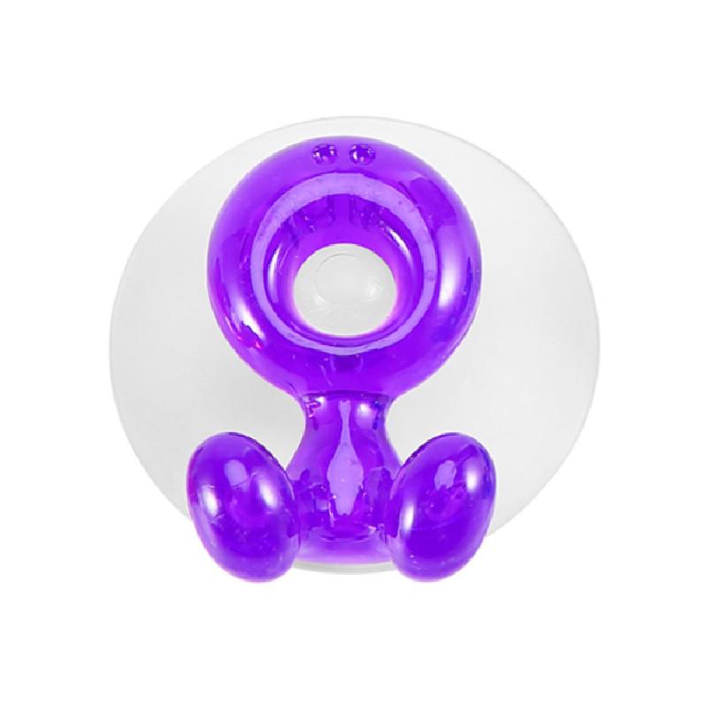 

С держателем присоской для зубной щетки, крючком для полотенца на стену, многоразовый для ванной комнаты, кухни фиолетовый