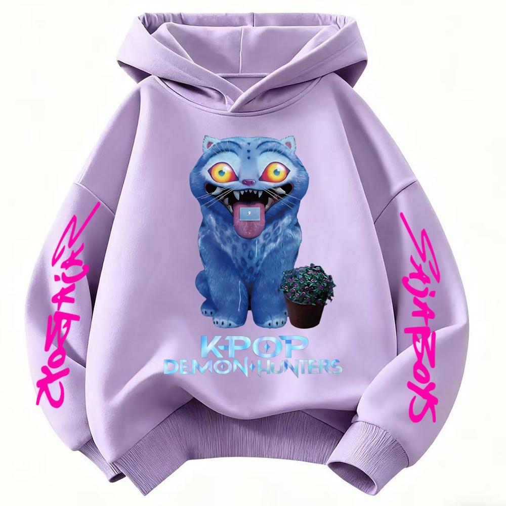 Hoodie KPop Devil Hunter Pattern Children's Sweatshirt Warm Girls' Hoodie Pullover 2025 Fashion Sudadera Printed Top