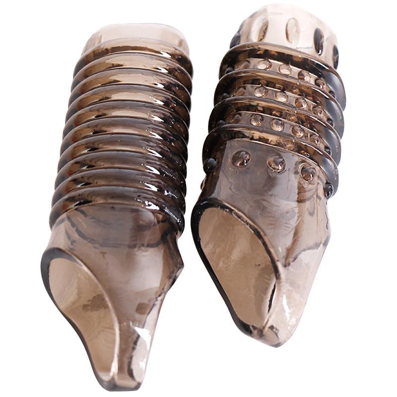 Silikon Wiederverwendbare Penis Hülse Flexible Eichel Penis Enlarger Extender Verzögerung Ejakulation Cock Ring Hülse Erwachsene Sex Spielzeug Für Männer