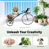 Vintage Bicycle Plant Stand 3-Tier, Iron Flower Pot Holder for Indoor Outdoor Garden, Balcony, Patio Decor