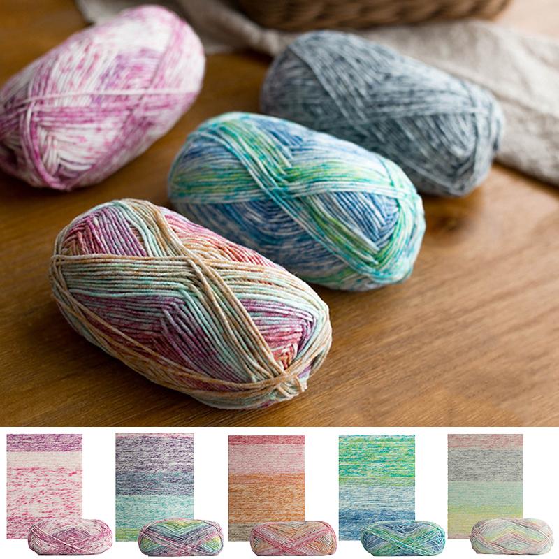 40g/Roll Silk Thread Bag Doll Gradient Color Handmade Woven Duan Dyed Yarn Soft Crocheting DIY Crafting For Sweater Hat Scarf