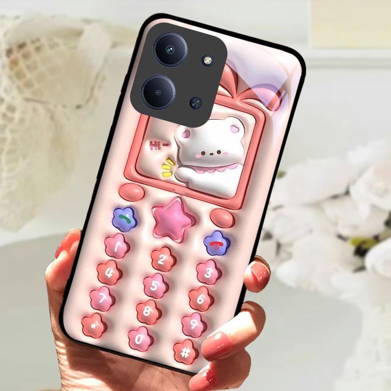 Etui Do Xiaomi Redmi 15C 4G Global Case Luksusowe Szkło Hartowane Ochrona Aparatu Tylna Pokrywa Do Redmi15C 15 C Odporne na Wstrząsy Fundas