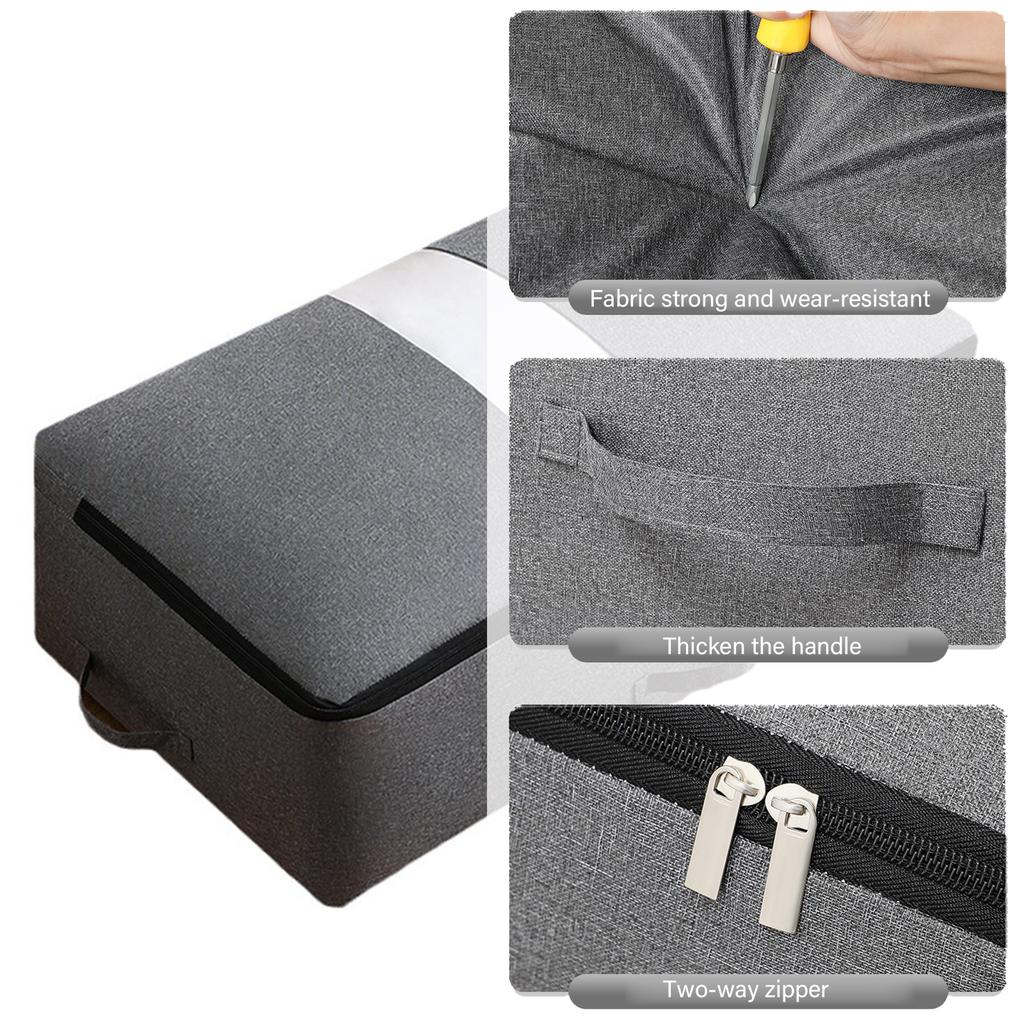 Foldable Clothes And Blanket Storage Bag Practical Storage Bag With Clear Window Organizers Bag For Quick Item Retrieval