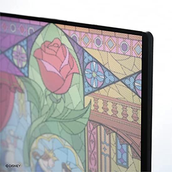 YAXEL Disney Beauty and the Beast Made in Japan with stand Stained glass style 263 x 185mm
