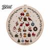 Calendario de Adviento Bordado de Navidad 24 Días Árbol Kit de Costura DIY para Principiantes Regalo de Cuenta Atrás Festivo Paquete de Materiales con